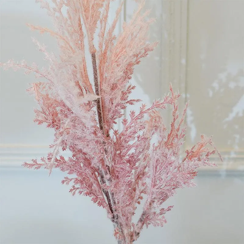 Faux Asparnagus Pampas Flower Stick (Pink) - 25 CM media 4