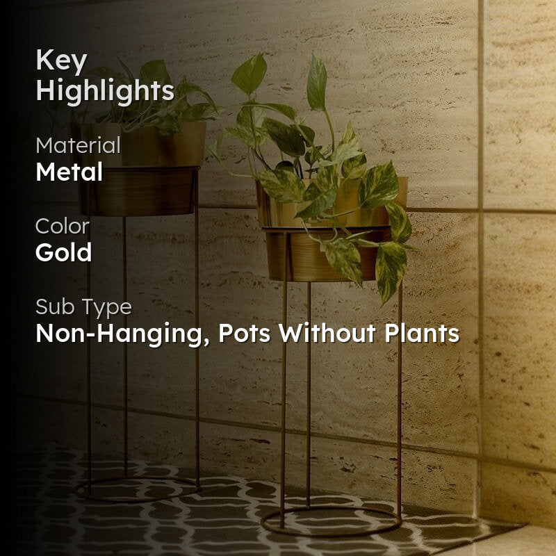 Buckety Metal Planter - Set Of Two media 2