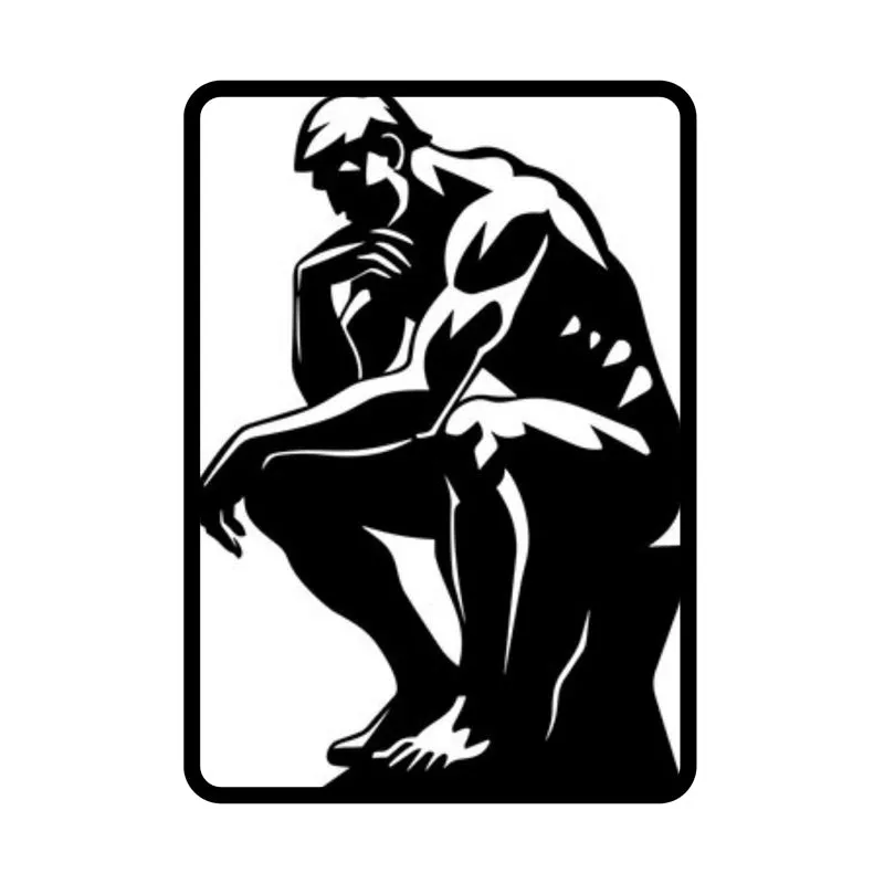 The Thinker's Silhouette Iron Wall Accent media 4