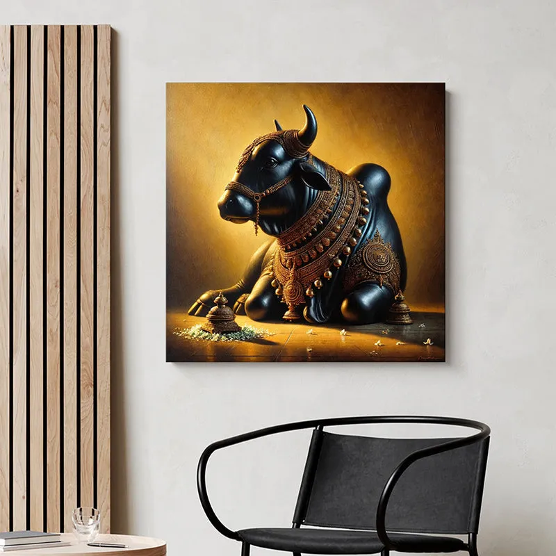Spiritual Bull Wall Painting media 1