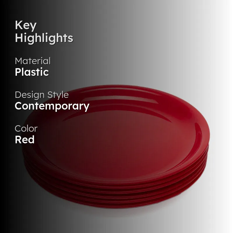 Mihaya Dinner Plate (Red) - Set Of Six media 2