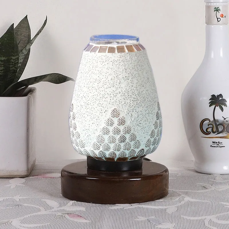 Auralirae Glass Table Lamp With Wooden Base media 4