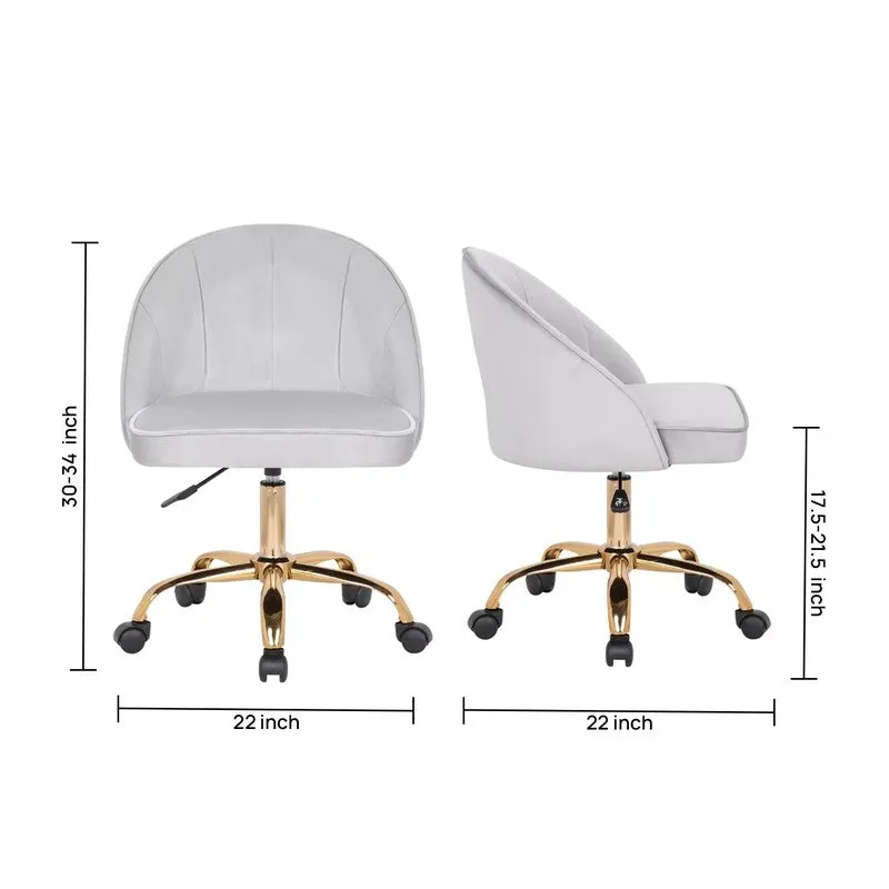 Opulon Metal Office Chair - Grey media 8