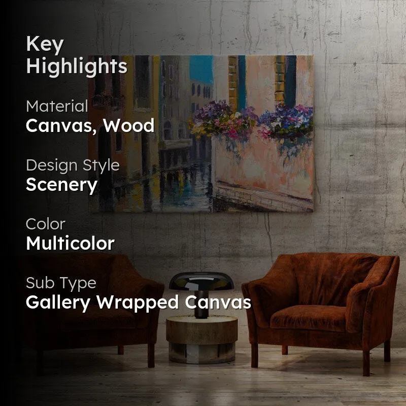 Roofs Of Houses Canvas Wall Painting - Gallery Wrap media 2