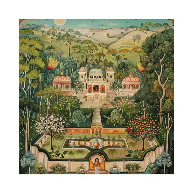 Natural Embrace of Palace Wall Painting media 4