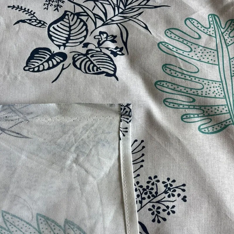 Bloom Veil Cotton Bedsheets (Blue) - 400 TC media 6