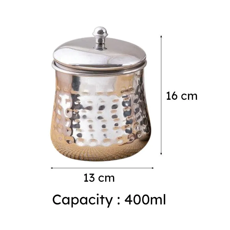Vintage Charm Hammered Steel Canister (1400 mL) - Set Of Two media 6