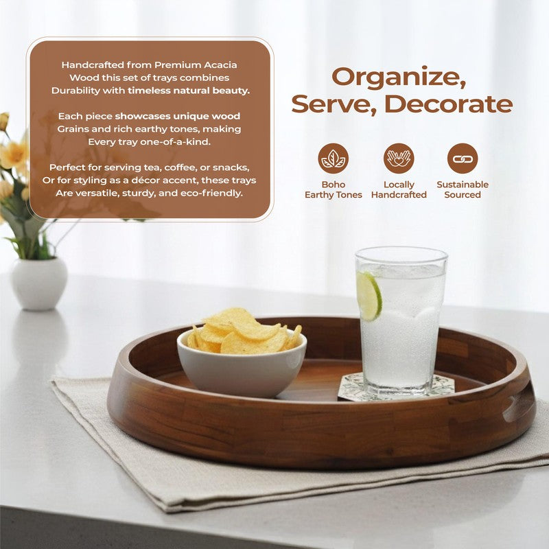 ServeCircle Acacia Wood Serving Tray media 10