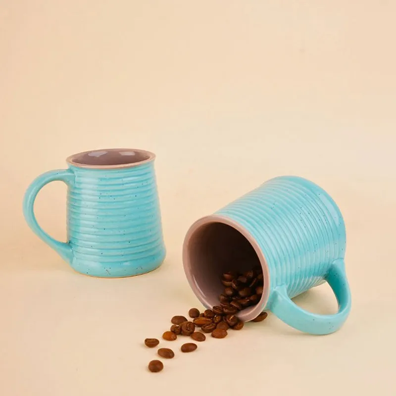 Willow Ceramic Coffee Mug (330 mL) - Blue media 4