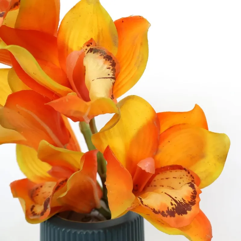 Artificial Orchid Flowers Bunch media 6