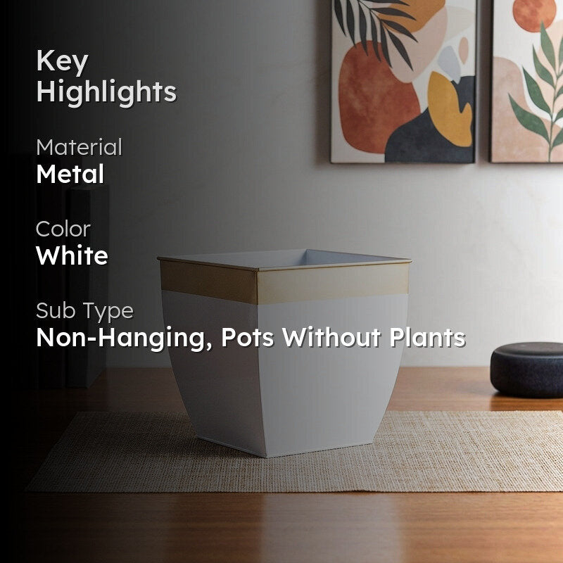 Yula Goldo Planter (White) - Set Of Two media 2