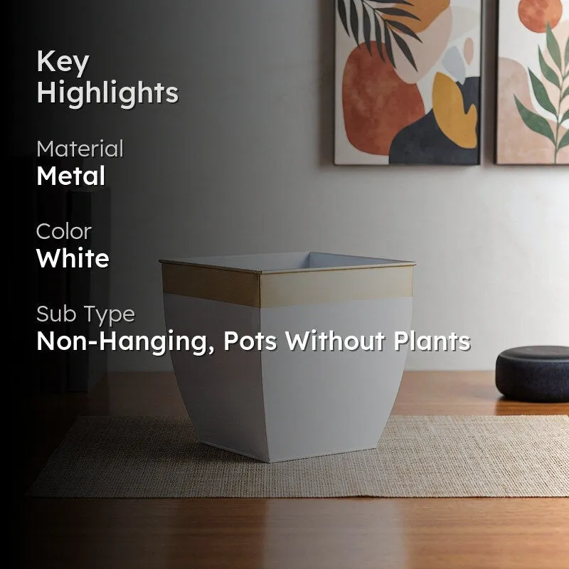 Yula Goldo Planter (White) - Set Of Two media 2
