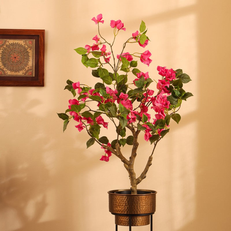 Artificial Bougainvillea Plant With Black Plastic Pot - 3 ft media 4