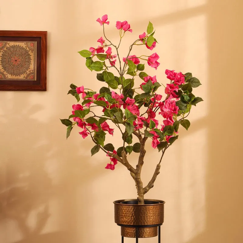 Artificial Bougainvillea Plant With Black Plastic Pot - 3 ft media 4