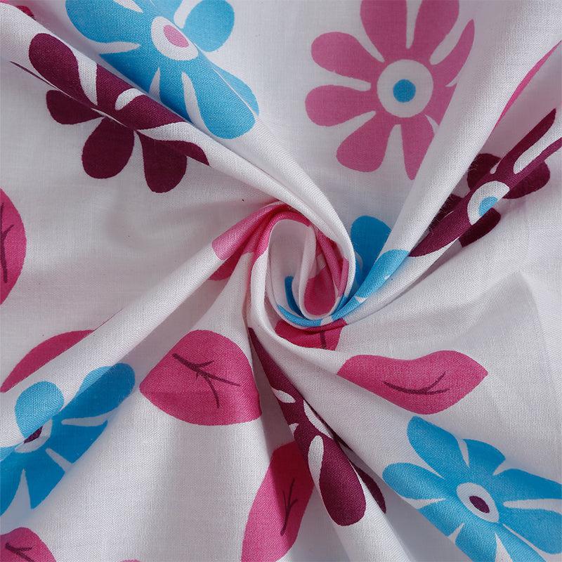 Swayam Smera Floral Cotton Comforter (Purple & Blue) - 150 GSM media 4