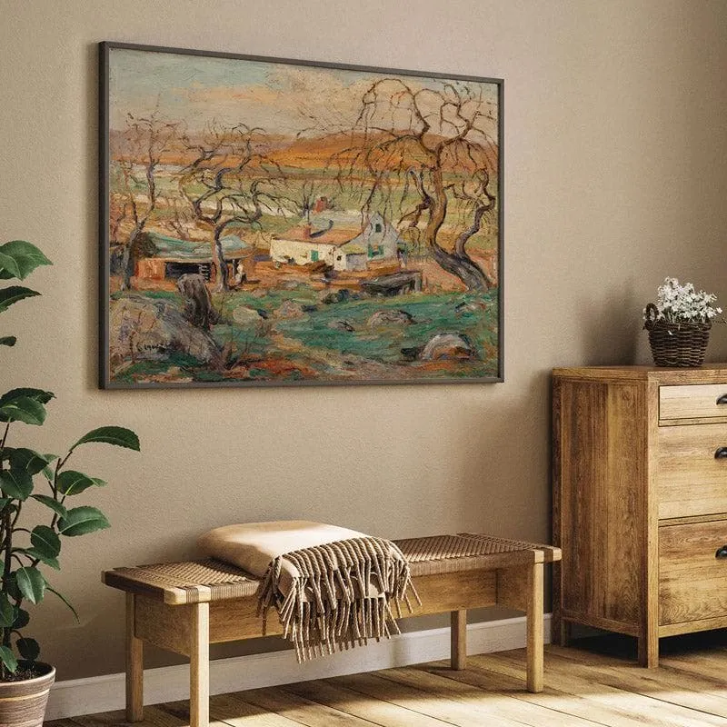 Landscape with Gnarled Trees By Ernest Lawson - Black Frame media 5