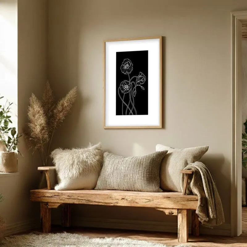 Dark Garden Canvas Wall Painting With Brown Frame media 3