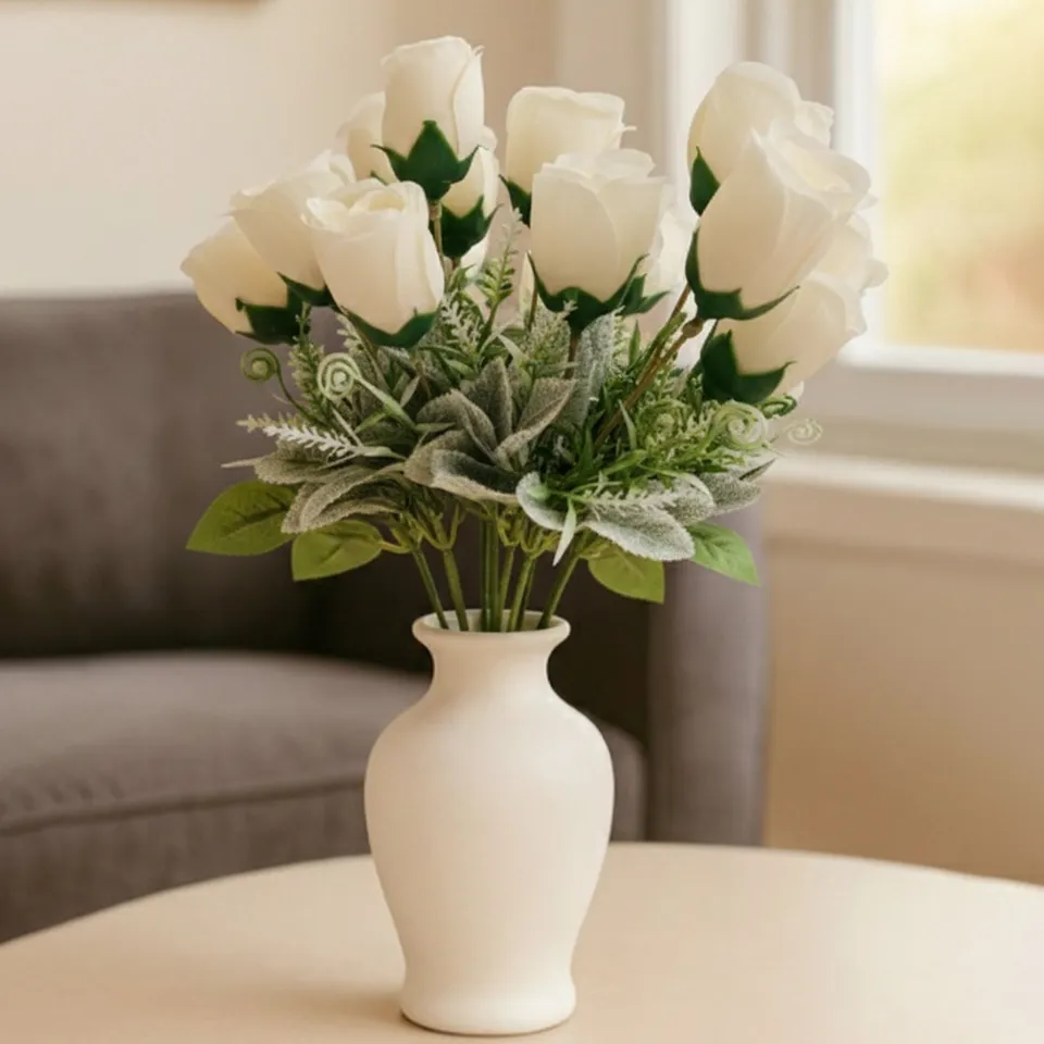 Ethereal White Rose Artificial Flower media 1