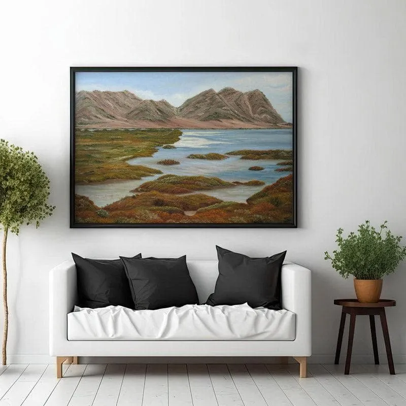 Salt Marsh Canvas Wall Painting - Black Frame media 3