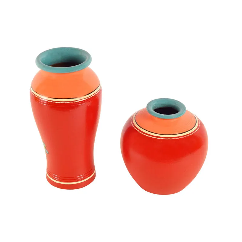 Indradutt Terracotta Vase - Two Piece Set media 5