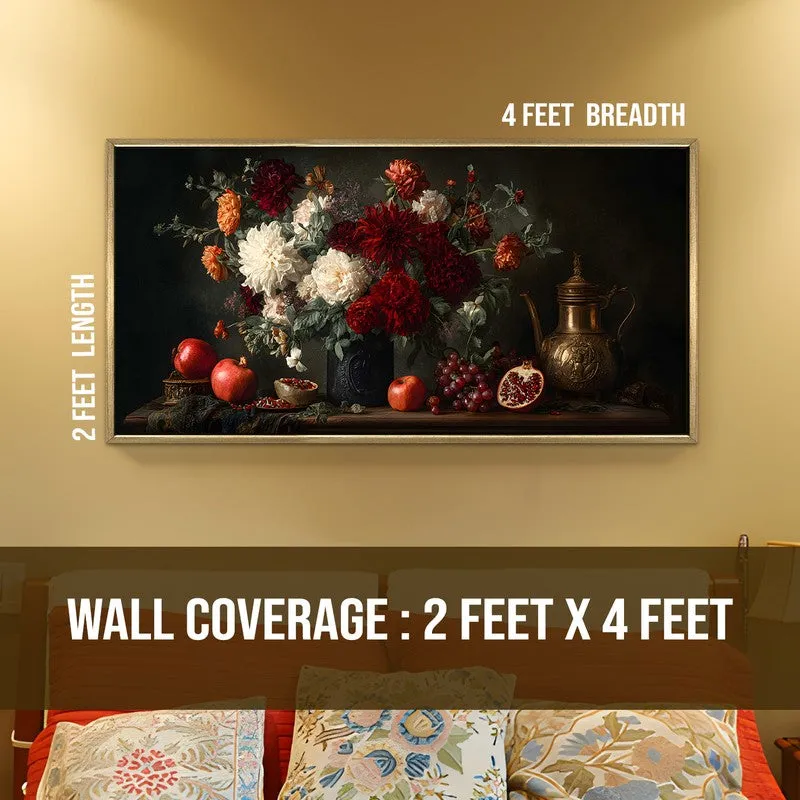 Bloomfall Canvas Wall Painting With Frame media 8