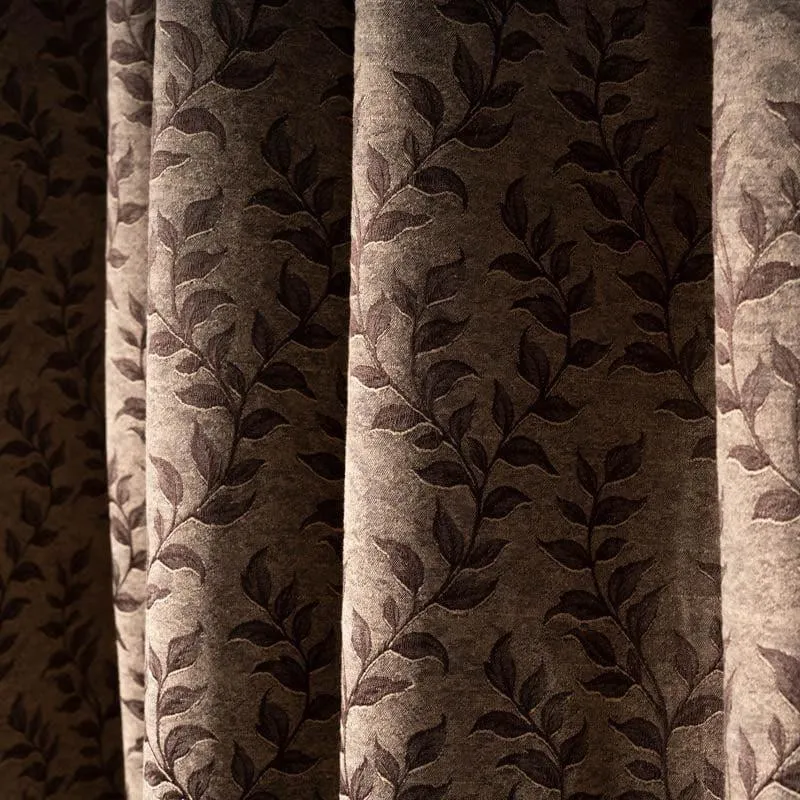 Noor Jacquard Single Curtain (Brown) media 4