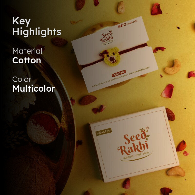 Raksha Delight Lavender Seed Rakhi Gift Box media 2
