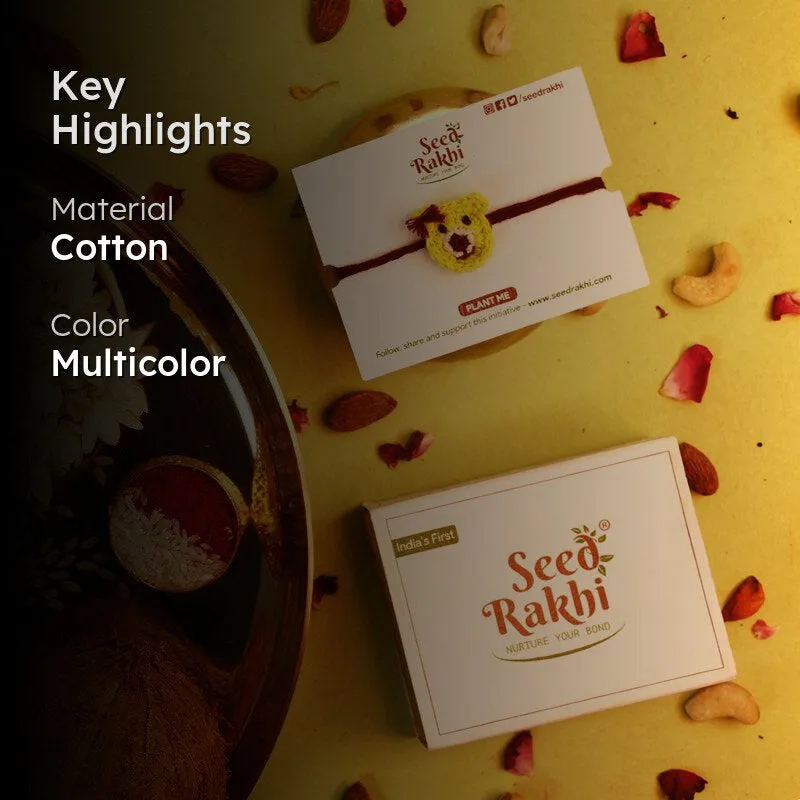 Raksha Delight Lavender Seed Rakhi Gift Box media 2