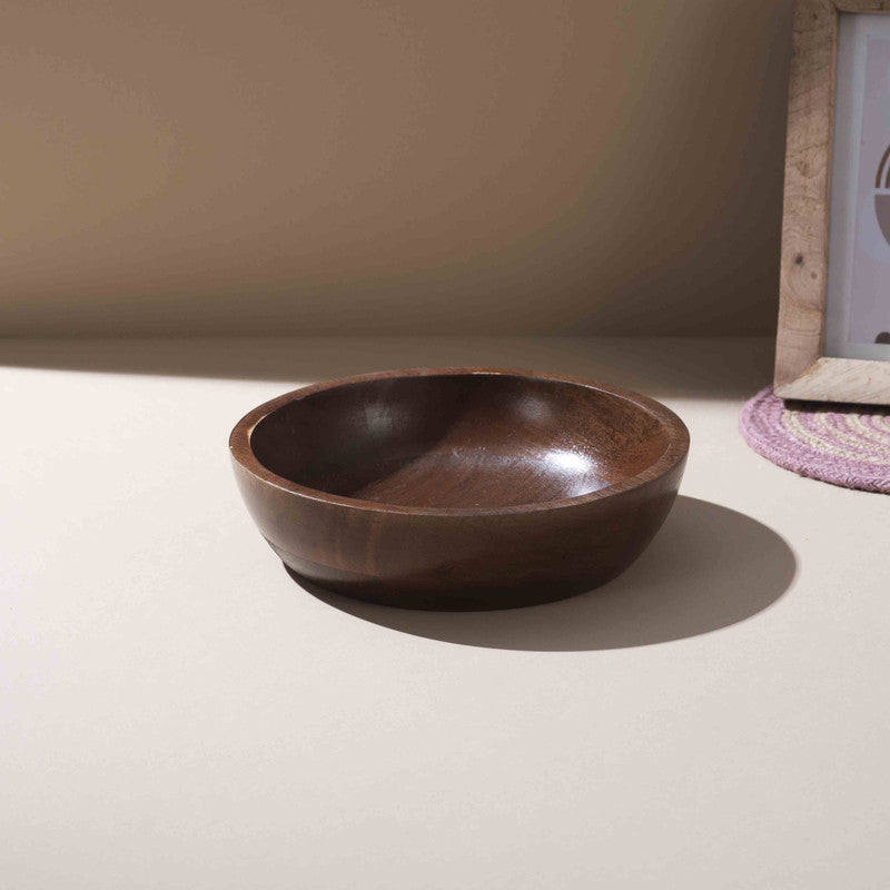 Akhira Handcrafted Mango Wood Serving Bowl - 650 mL