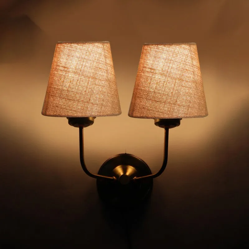 Lumoire Duo Cone Metal Wall Lamp - Gold,Beige media 7