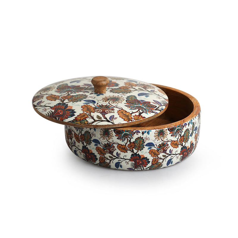 Desi Gulzar Enamelled Mango Wood Roti Box media 4