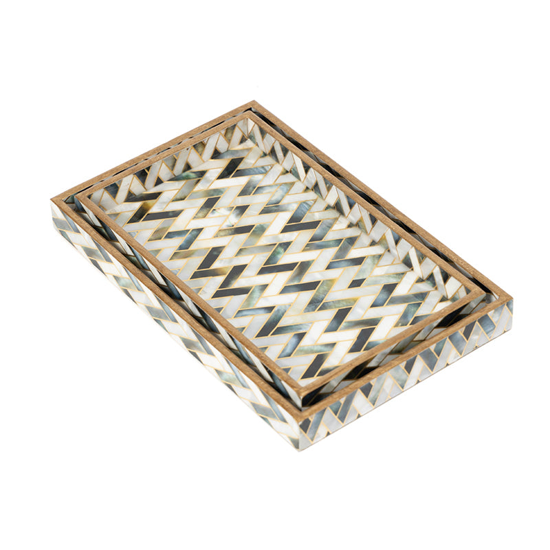 Imara Zig Zag Serving Tray - Set Of Two media 6