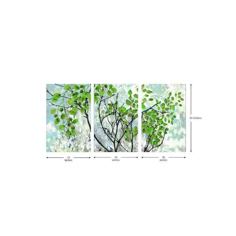 Foglia Poly Canvas Wall Art - Set of Three media 7