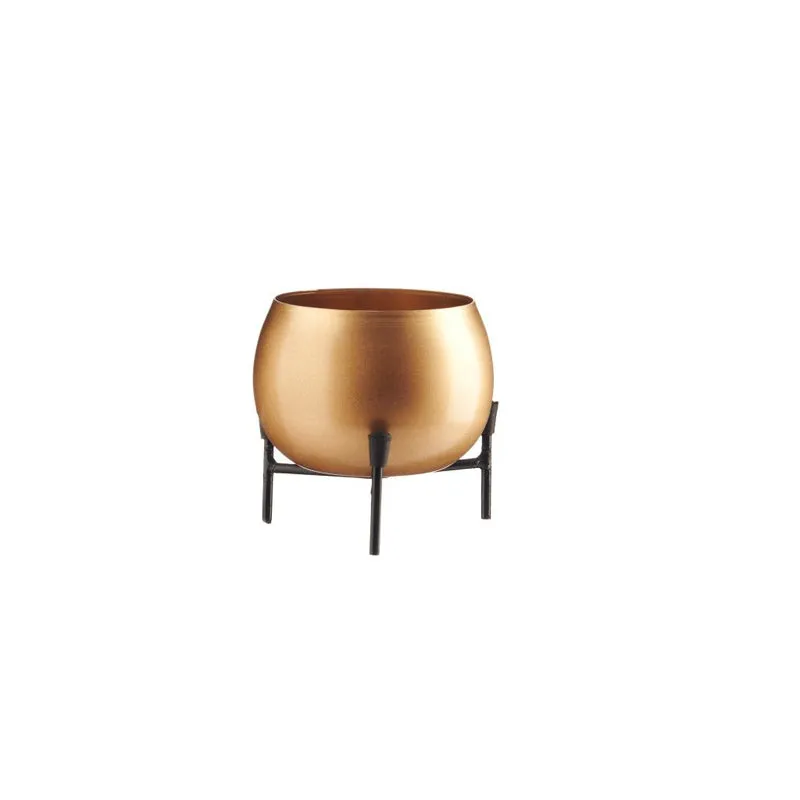 Eukene Metal Planter - Gold media 3