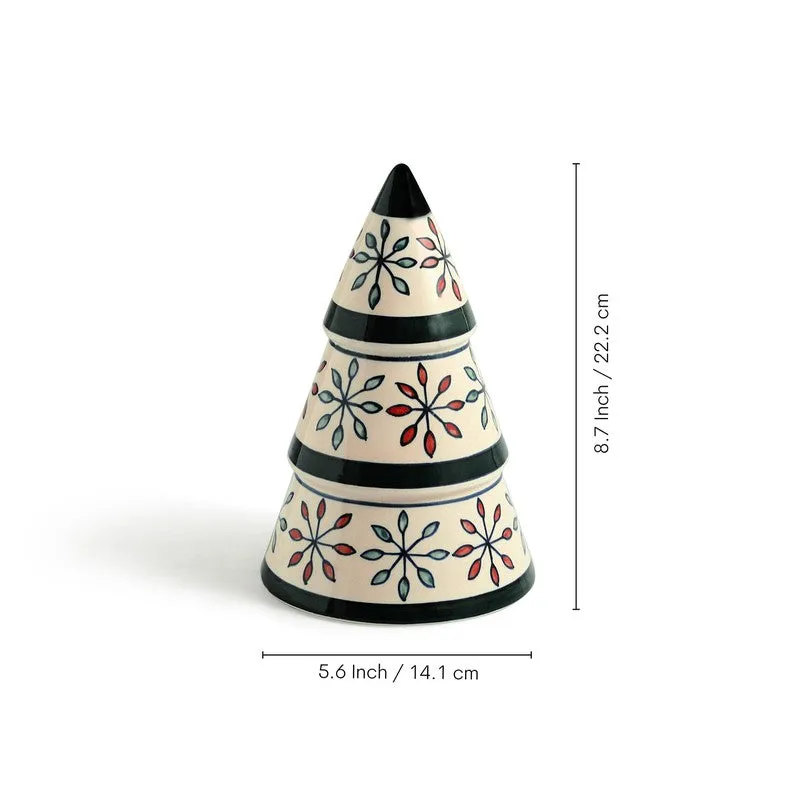 Starry Christmas Ceramic Handpainted Showpiece ) media 6