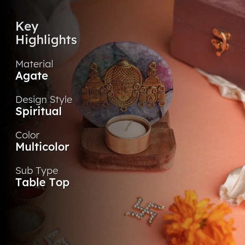 Eternal Shree Lord Venkateshwara Tealight Candle Holder media 2