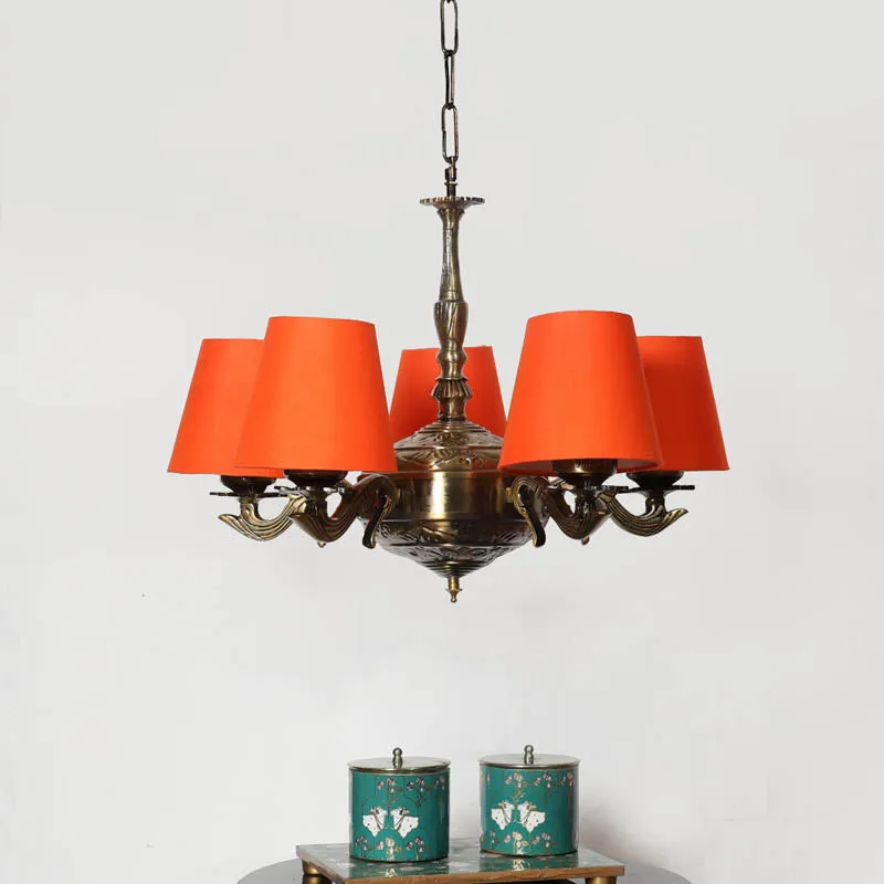 Diavolo Conical Golden Antique Ceiling Lamp media 2