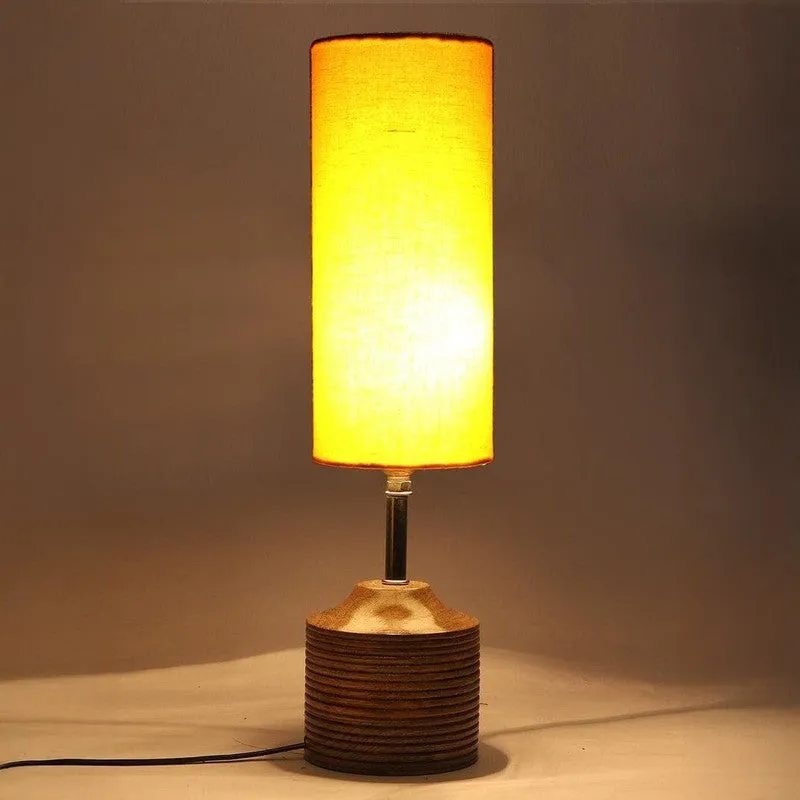Solids Galore Fabric Table Lamp - Yellow,Brown media 7