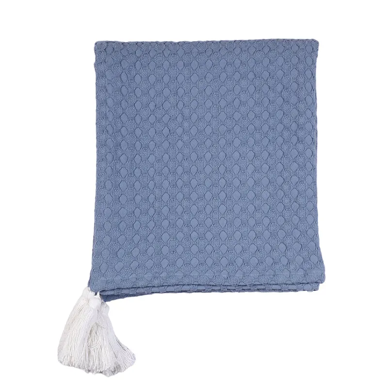 Snug Checks Cotton Throw - Blue media 5