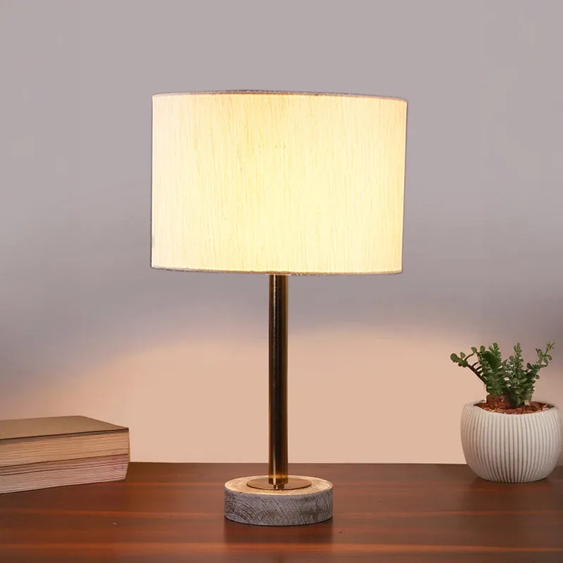Cotin I Rodin Wooden Table Lamp - Beige,Gold,White media 2