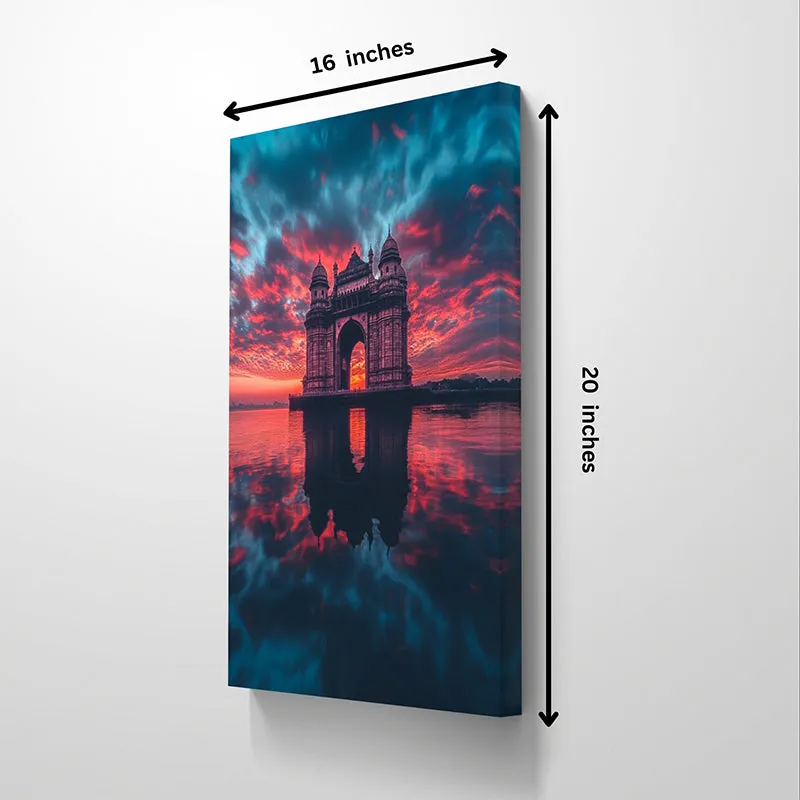 Moody Gateway Of India Wall Painting media 5