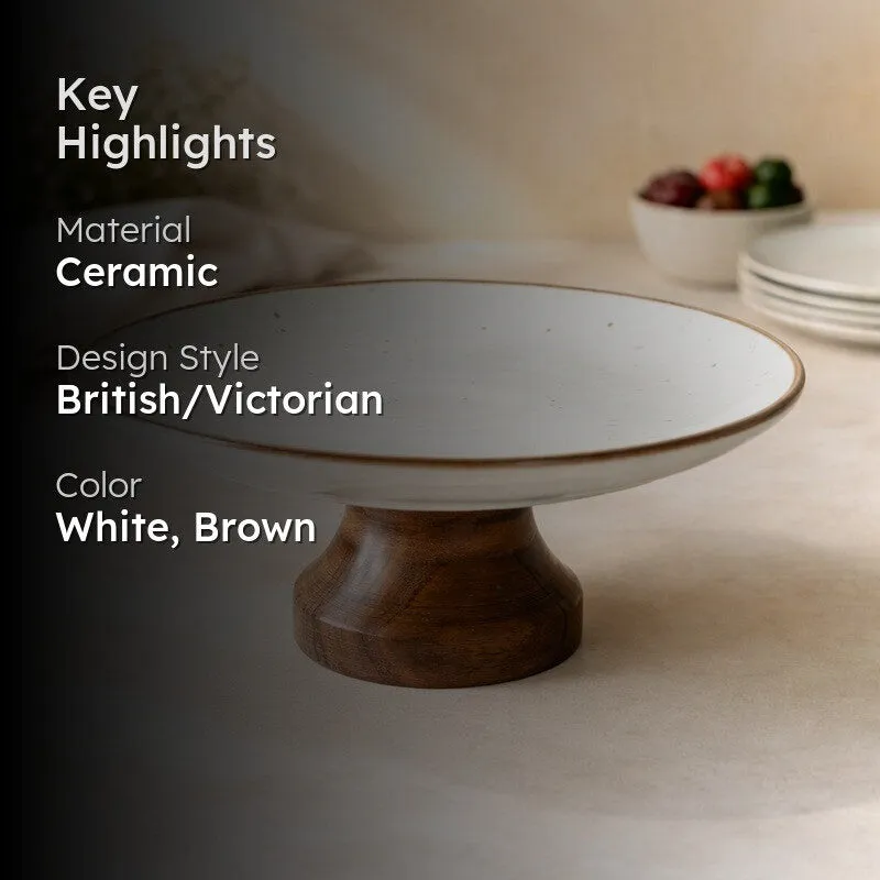 Border Round Ceramic Cake Stand media 2
