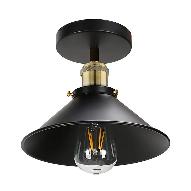 Cove Metal Ceiling Lamp - Black media 2