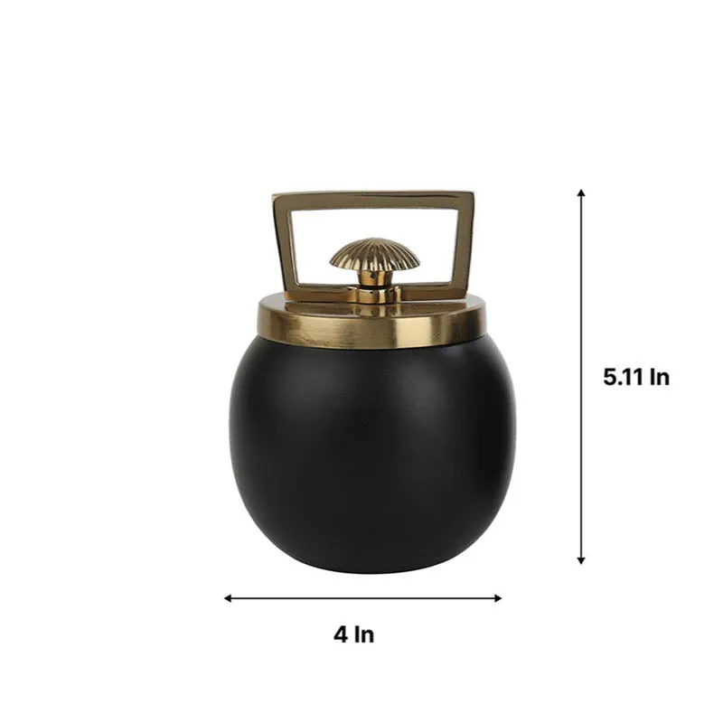 Jarrah Storage Jar (Black & Gold) - Small media 6