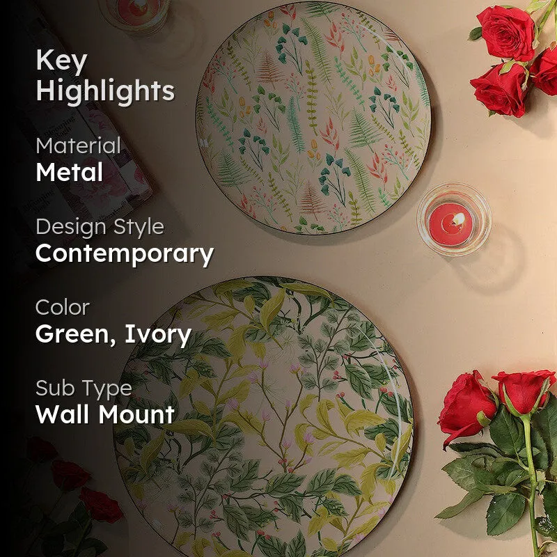 Leaflore Metal Wall Plates - Set Of Two media 2