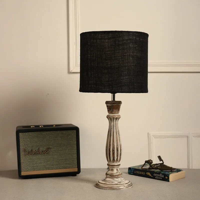 Whittle Glow Fabric Table Lamp - Black,Brown media 2