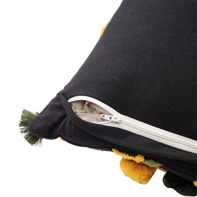 Floro Magica Embroidered Cushion Cover - Black media 6
