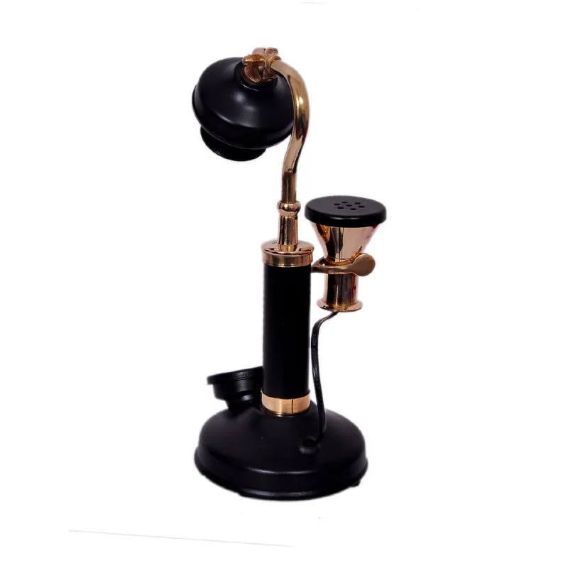 Roma Antique Telephone Showpiece -  Gold & Black media 3