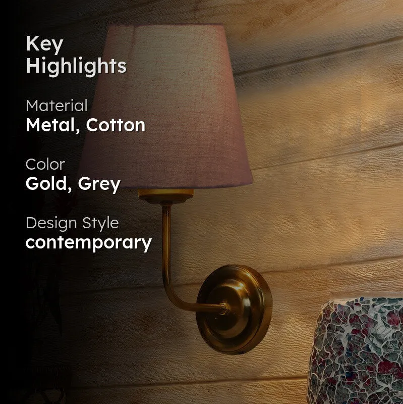 Lumoire Cone Metal Wall Lamp - Gold,Grey media 2