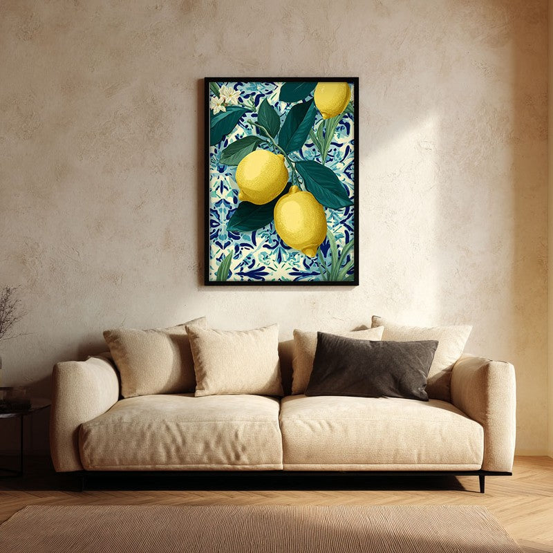 Limonia Canvas Wall Painting With Black Frame